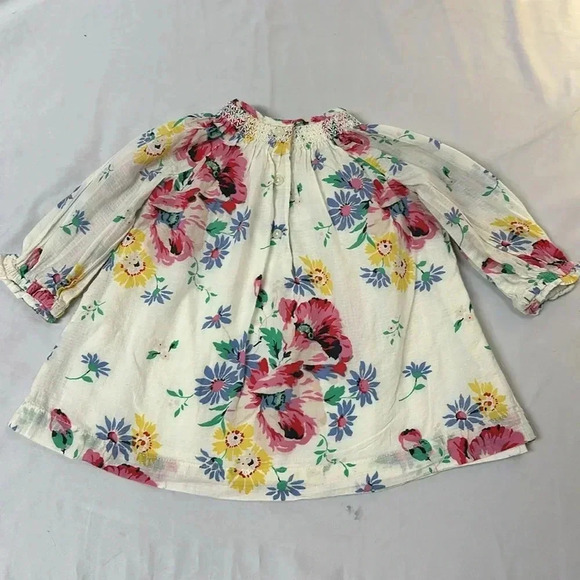 GAP - long sleeve lined floral dress. Size 3-6 months - Picture 5 of 6